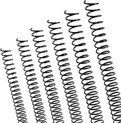 Produktbild von Bürobindematerial - Spiralbindung - 120st 4-1 Pitch - Steckbindematerial - Schwarz - Kunststoff.