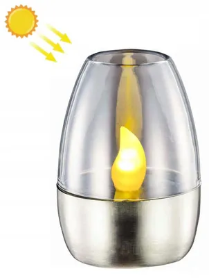Zdjęcie produktu dla ŚWIECA LED SOLARNA Lampka Wkład Do ZNICZA Efekt PŁOMIENIA Świeczka A6098