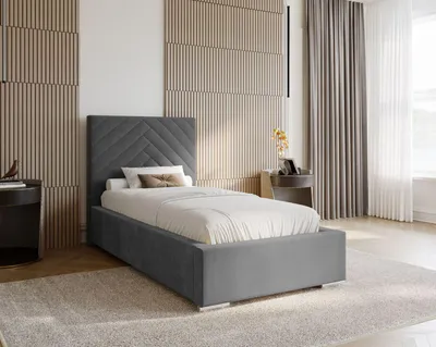 Obrázek produktu pro Jednolůžková postel 100x200 GALOX - ocelová šedá