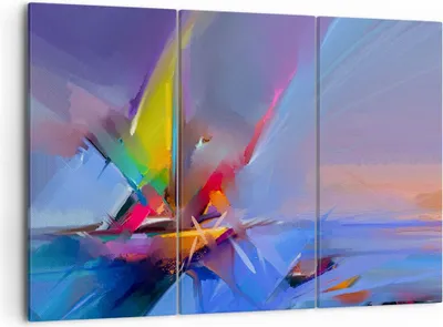 Produktbild von Bild auf Leinwand - Leinwandbild - Abstraktion modern - 105x70cm - Wand Bild - Wanddeko - Leinwanddruck - Bilder - Kunstdruck - Wanddekoration - Leinwand bilder - Wandkunst - CE105x70-4030