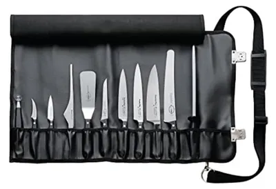 11-teiliges Messerset mit Rolltasche, rostfreier Stahl, spülmaschinengeeignet