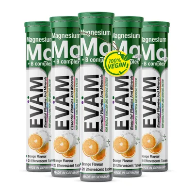 Produktbild von Magnesium + B-Komplex Brausetabletten, EVÄM 5