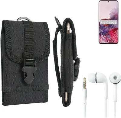 Produktbild von K-S-Trade Holster Schutz Hülle kompatibel mit Samsung Galaxy S20 Exynos Gürteltasche Handy Hülle Tasche outdoor Seitentasche schwarz 1x +