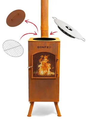 Produktbild von BonFeu BonCarré, Feuerkorb aus Cortenstahl