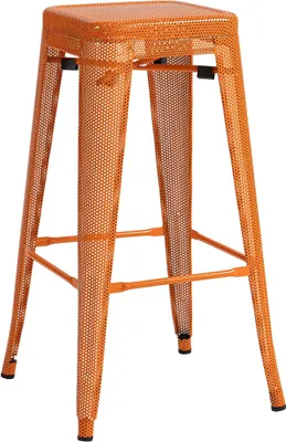 Produktbild von DELUKE® Barhocker SEOUL - Orange, Metall | Barhocker ohne Lehne Barstuhl Tresenhocker Tresenstuhl Kneipenhocker Kneipenstuhl