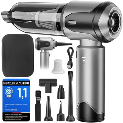 Produktbild von Handstaubsauger, Akku, 26000 Pa, 4-in-1 Mini-Staubsauger, kabellos, leicht und wiederaufladbar