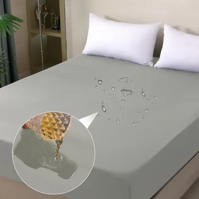 Zdjęcie produktu dla Wodoodporna ochrona na materac, 180 x 200 cm, prześcieradło, wodoodporne i oddychające pokrowce na materac, ochrona przed nietrzymaniem moczu, ochrona przed wilgocią, prześcieradła