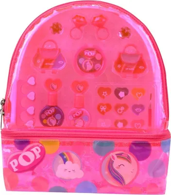 Produktbild von POP Kosmetik-Rucksack für Kinder, Schminkset mit Lipgloss und Nagellack