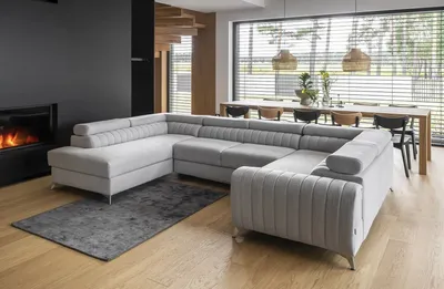 Produktbild von Wohnlandschaft Linus mit Schlaffunktion Bettkasten Kunstleder Weiß Links
