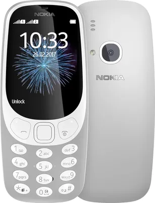 Produktbild von Nokia 3310 2G Unlocked Mobiltelefon (2,4 Zoll Farbdisplay, 2MP Kamera, Bluetooth, Radio, MP3 Player, Dual Sim) retro grey