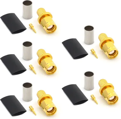 Obrázek produktu pro SMA Stecker LMR240 LMR-240 RG59U RG8X RG-8X RF-Koaxialkabelstecker vergoldet (5er-Pack)