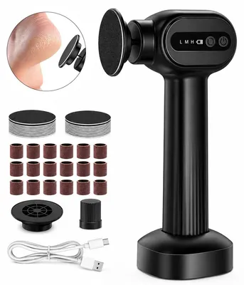 Produktbild von Elektrischer Hornhautentferner mit 6 Geschwindigkeitsstufen, Akku Fußpflegegerät mit USB-C & IPX7 Wasserdicht, elektrische Fußfeile für raue Füße