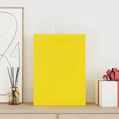 Immagine prodotto di vidaXL Sacchetti di carta 50 pezzi con manici giallo 32x17x44 cm