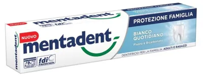 Zdjęcie produktu dla Pasta do zębów Bianco Quotidiana Fluor e Bicarbonato 75ml - Mentadent