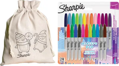 Immagine prodotto di Sharpie 1940862 Sharpie Marker Fein Rundspitze F 24er Electro Pop Blister