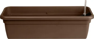 Produktbild von Geda Balkonkasten FLORA Braun mit Bewässerungseinsatz 79 cm - Kunststoff