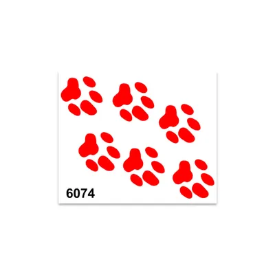 Produktbild von Sticker Pfoten Rote 10 x 12 cm
