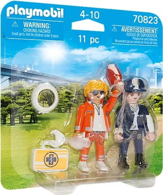 Produktbild von PLAYMOBIL City Life Duopack Notarzt und Polizistin 70823