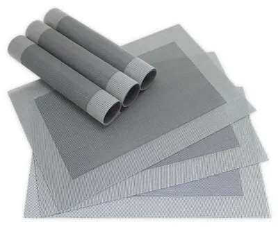 Produktbild von Tischsets BORDA 6er Set Schwarz-silber als Tischuntersetzer