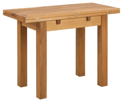 Image de Kenley Table de salle à manger rectangulaire, placage chêne huilé, avec rallonge, 45/90 cm