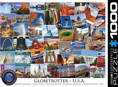 Produktbild von EUROGRAPHICS Weltreisender Puzzle - USA 1000 Teile
