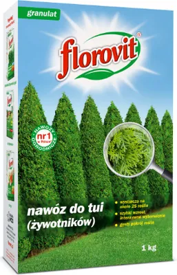Zdjęcie produktu dla nawóz wiosenny Florovit do tui (żywotników) karton 1kg