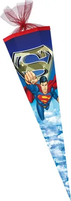 Produktbild von Nestler Schultüte DC Superman eckig mit Tüllverschluss 85cm