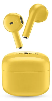 Obrázek produktu pro Music Sound Swag, True Wireless Stereo (TWS), Hovory/hudba, 66 g, Sluchátka s mikrofonem, Žlutá