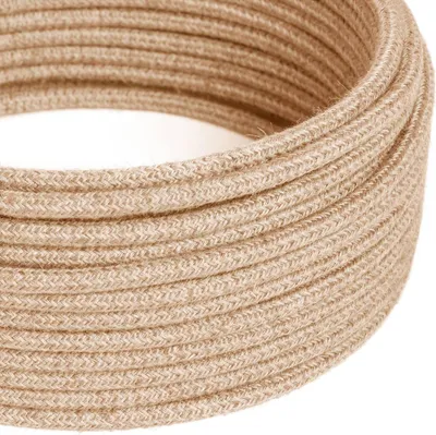 Image de Creative-Cables Câble électrique enrobé, neutre en jute RN06, 1 m, 3 x 0,75 mm², rond