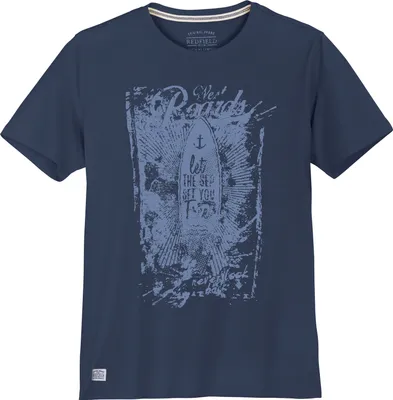Produktbild von Redfield T-Shirt Übergröße denimblau Vintageprint