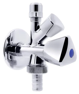 Immagine prodotto di Valvola angolare combinata VARIOSAN 11114, DN 15, 1/2", autotenuta, cromata