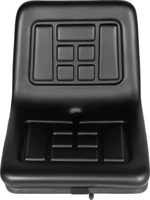 Image de Siège de tracteur, réglable, structure en PVC résistante, noir