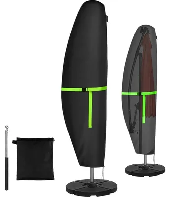 Obrázok produktu pre Ochranný obal na slnečník so stabilizačnou tyčou, 280x30x81/46 cm, 420D, vodotesný. Kryt na záhradné slnečníky určený pre slnečníky s priemerom 2-4 metre