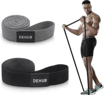 Produktbild von Famanu Widerstandsbänder Set für Krafttraining, Bodybuilding und Yoga - Tragbare Übungsbänder für Home Fitness (2 Stück)