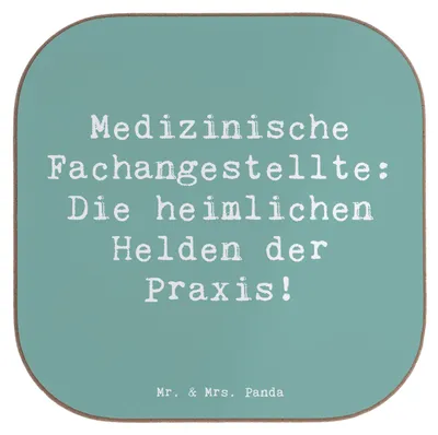 Produktbild von Mr. & Mrs. Panda Untersetzer für Gläser Spruch Medizinische Fachangestellte Helden - Meeresbrise - Geschenk, Tassenuntersetzer, Tassen, Untersuchungen, Dokumentation