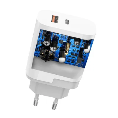 Immagine prodotto di Dudao Caricatore Usb / Usb Tipo C Carica Rapida 3.0 3A 22.5W Bianco (A6Xseu Bianco)