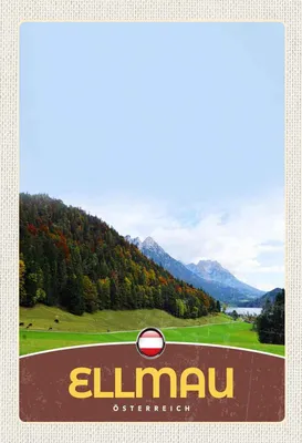 Immagine prodotto di vianmo Insegna in legno 30x20 cm Ellmau Österreich Natur Wälder
