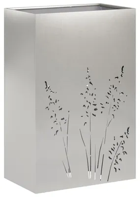 Immagine prodotto di vidaXL Vaso da giardino in acciaio inossidabile, argento, 50 x 30 x 75 cm