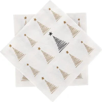 Produktbild von 3-lagige Weihnachts-Papierservietten WEIHNACHTSBAUM 33x33 cm 20 St.