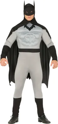 Produktbild von Superheld Maske Abenteuerfigur Fasching Kostüm Cape Kapuze, Größe: 48 - 50 (M) Farbe: Grau