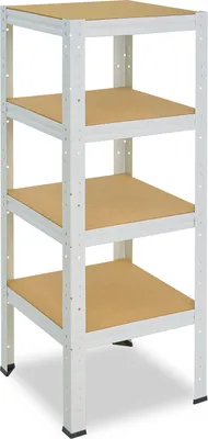 Image de shelfplaza HOME 100x45x45 cm Étagère charges lourde en blanc avec 4 étagères et une capacité de charge de 175 kg par étagère