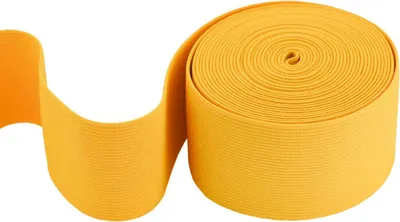 5m flaches Gummiband 50 mm breit Oeko-Tex Gummilitze elastisches Band gelb