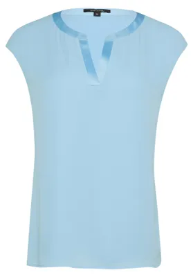 Produktbild von comma T-Shirt mit überschnittenen Schultern und edler Satinblende Regular Fit