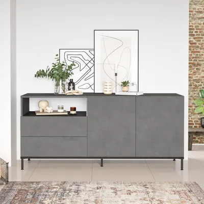 Obrázek produktu pro Komoda Houseland Zeke beton/černá
