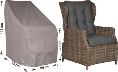 Produktbild von Raffles Covers Raffles Covers Schutzhülle für Lounge Chairs und verstellbare Loungesessel | Atmungsaktiv | Wasserdicht | UV-beständig  - Farbe: Taupe, Masse: 95 x 85