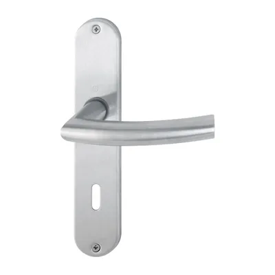 Produktbild von Hoppe Trondheim Langschildgarnitur F69 Edelstahl matt E1430Z/302, OB Ovalbart