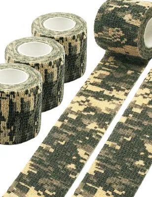 Produktbild von Outdoor Saxx® - 3X Camouflage Tarn-Tape Hunting, Jagd, Gewebe-Band, Tarnung wasserfest mehrfach verwendbar, Kamera, Ausrüstung, Jäger, Angler, Fotografen, 3X 4.5m, 3er Set