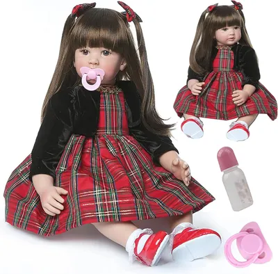 Image de Poupée pour bébé en silicone souple, 60 cm, avec tétine magnétique, pour enfants