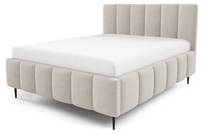 Produktbild von Polsterbett mit Bettkasten Nerom Sandleinen 140 × 200 cm