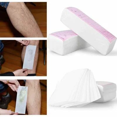 Produktbild von 200 Teile / los Enthaarung Tuch Wachs Haarentfernung Bein Gesicht Arm Papier